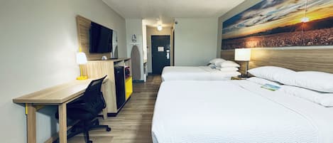 Standard Room, 2 Queen Beds | Desk, iron/ironing board, free cribs/infant beds, free WiFi