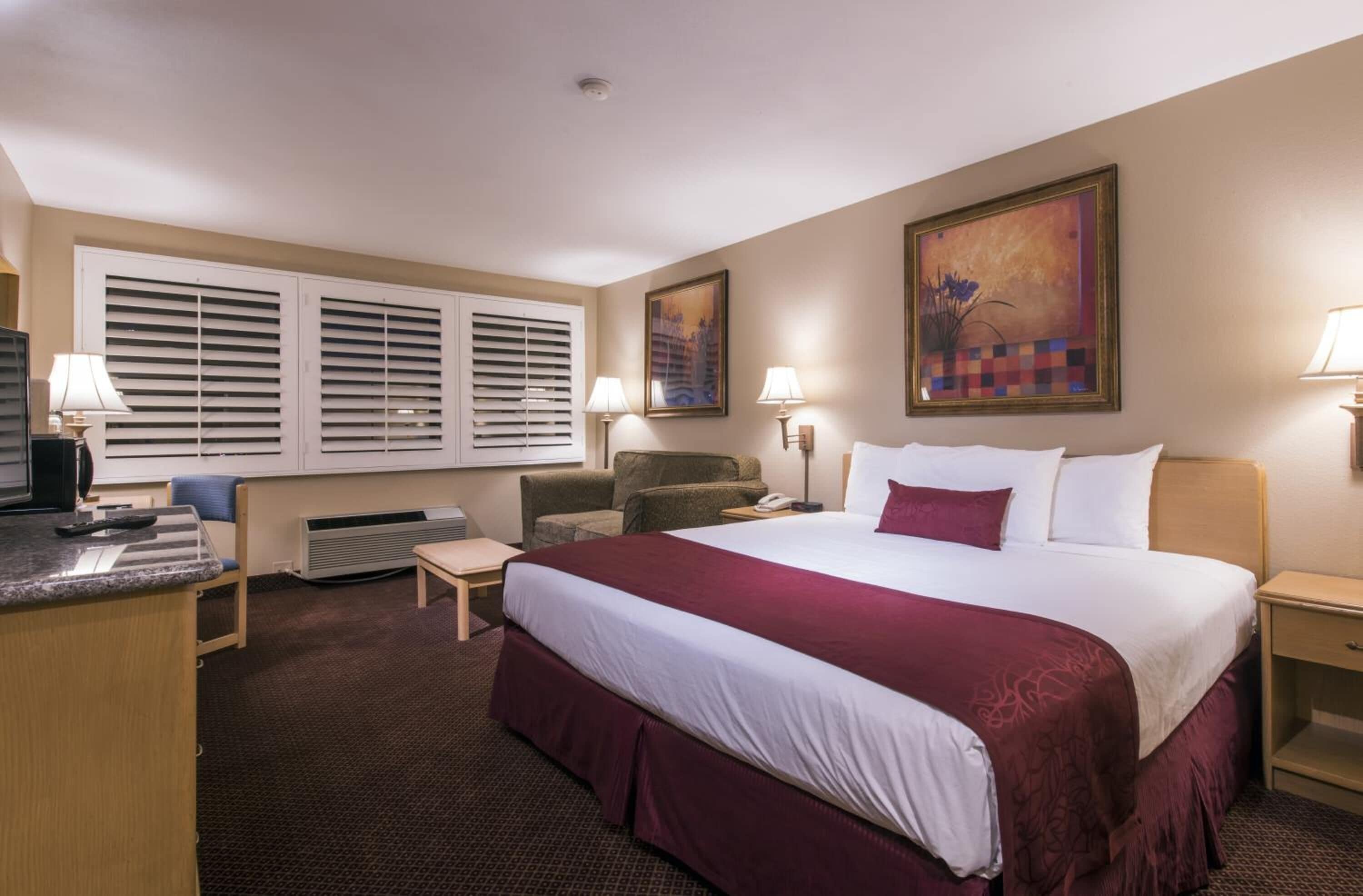 hypo-allergenic bedding, in-room safe, desk, iron/ironing board