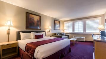 Hypo-allergenic bedding, in-room safe, desk, iron/ironing board