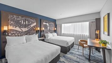 Standard Room, 2 Double Beds | Minibar, in-room safe, desk, laptop workspace