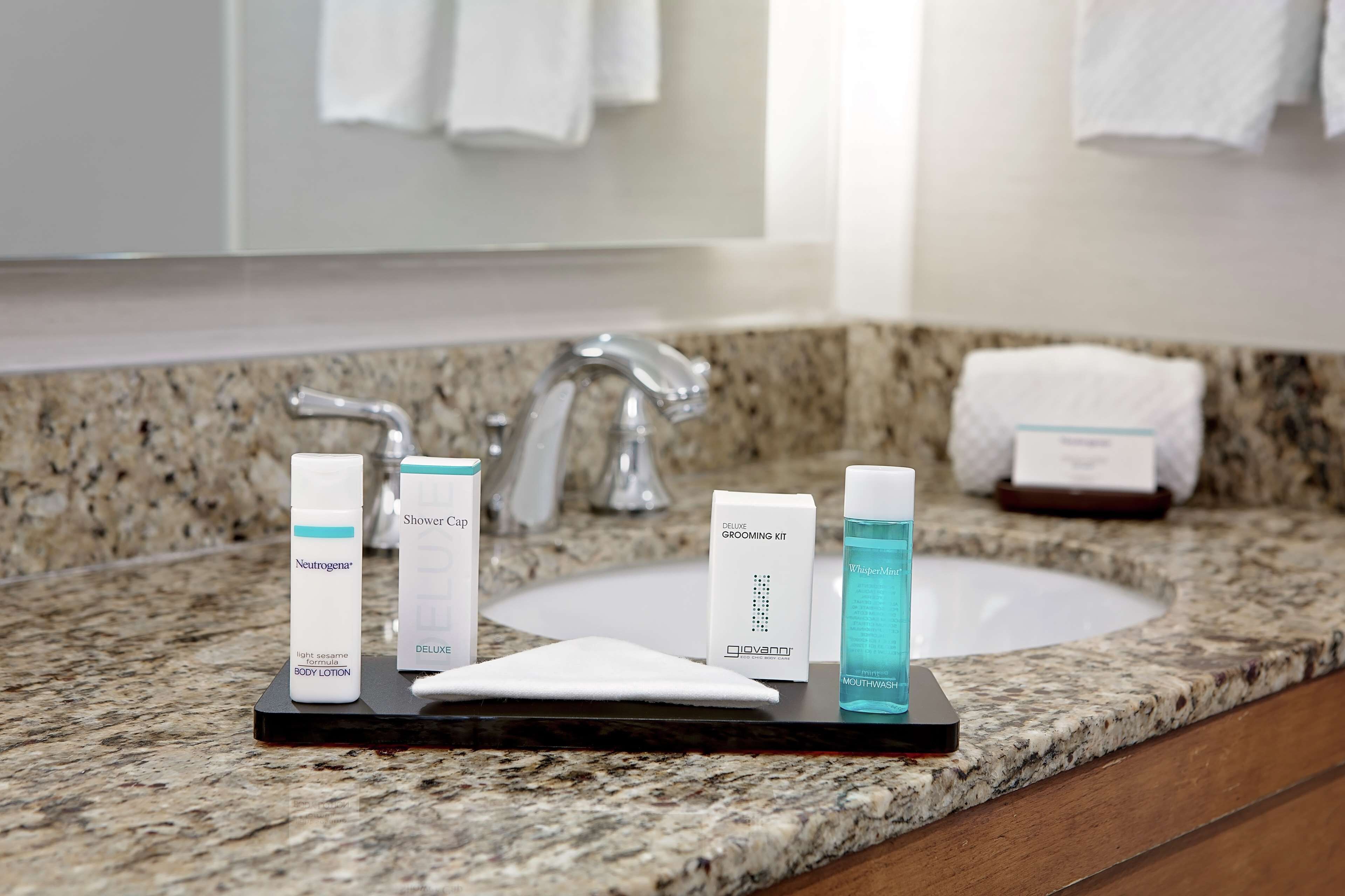 free toiletries, hair dryer, towels, soap