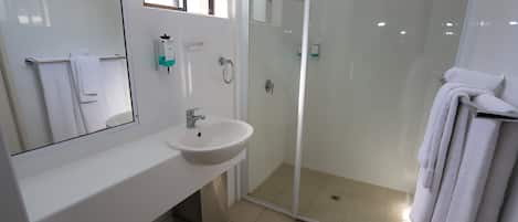 Habitación ejecutiva con 2 camas individuales, varias camas | Baño | Tina y regadera independientes, secadora de cabello, batas, toallas