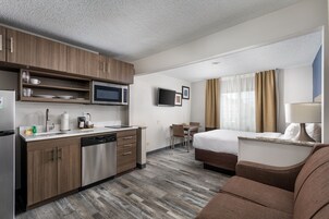 Suite, 1 Queen Bed with Sofa bed, Non Smoking (Efficiency, Upgrade) | 1 bedroom, desk, iron/ironing board, free cribs/infant beds