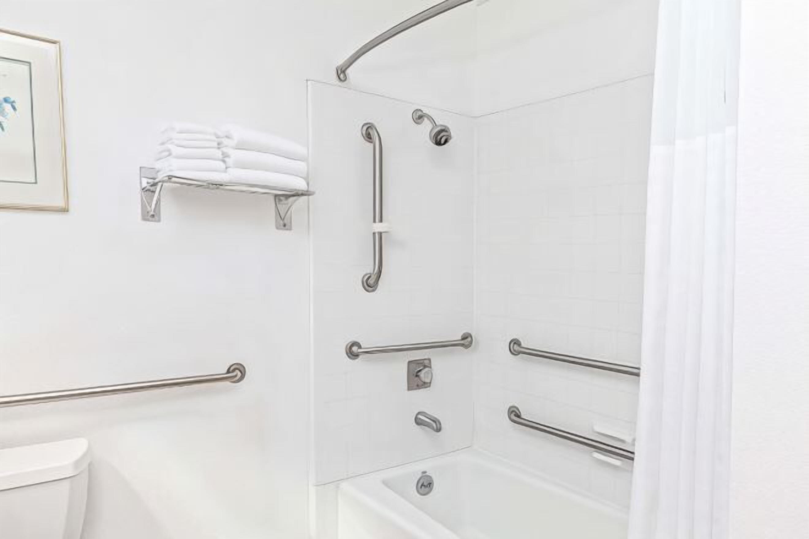 Bathroom | Combined shower/tub, rainfall showerhead, free toiletries, hair dryer