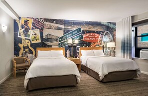 Room, 2 Double Beds | Premium bedding, in-room safe, desk, iron/ironing board - Hotel Versey Chicago Lincoln Park (Chicago)