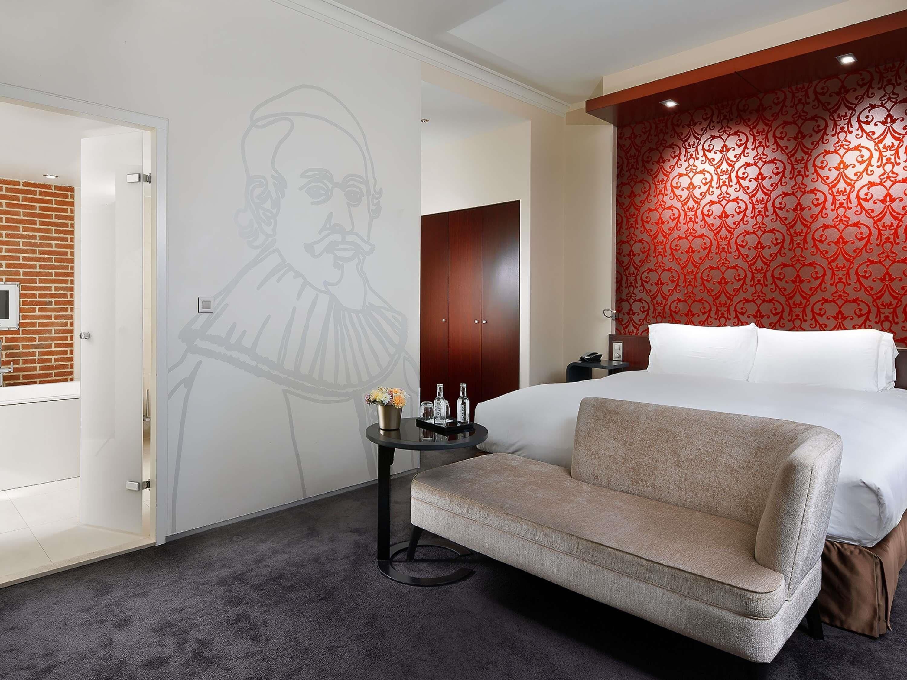 Suíte, 1 cama King | 1 quarto, roupas de cama de algodão egípcio, roupas de cama premium