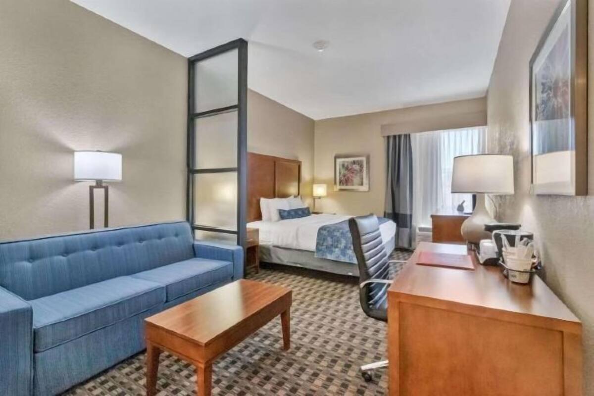 Pillow-top beds, in-room safe, desk, laptop workspace