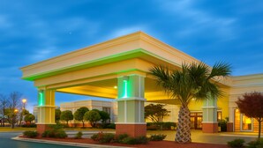 A hotel with a covered outdoor area, palm trees, and a well-maintained garden. - Holiday Inn Lumberton by IHG (Lumberton)