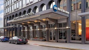 A modern hotel with a prominent "Grant Park Hotel" sign and "Best Western" branding. - Best Western Grant Park Hotel (Chicago)