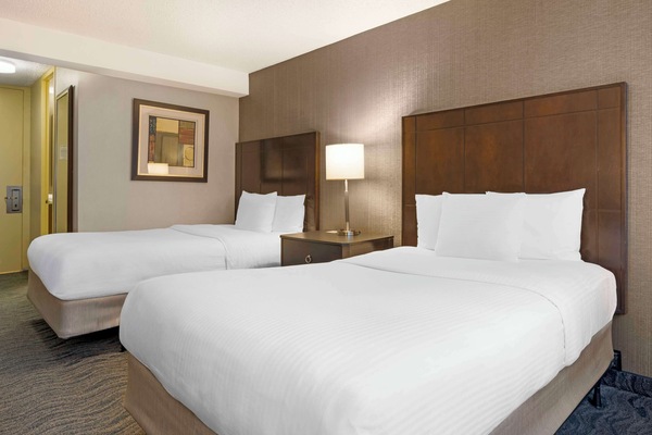 In-room safe, blackout drapes, iron/ironing board, cribs (free)