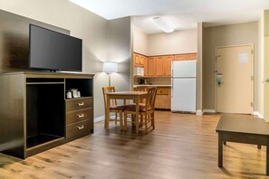 Suite, Multiple Beds, Accessible, Non Smoking | Desk, laptop workspace, blackout curtains, iron/ironing board
