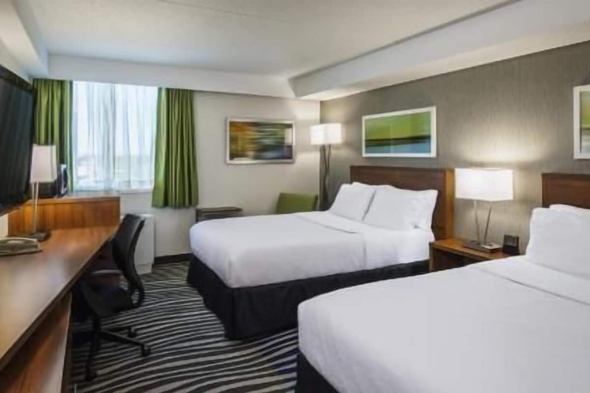 Hypo-allergenic bedding, desk, laptop workspace, soundproofing