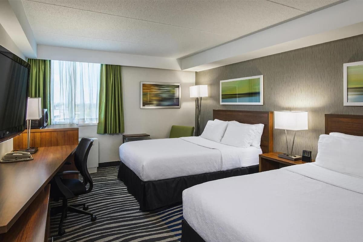 Hypo-allergenic bedding, desk, laptop workspace, soundproofing