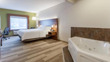 Suite, 1 King Bed, Jetted Tub | In-room safe, desk, blackout drapes, iron/ironing board