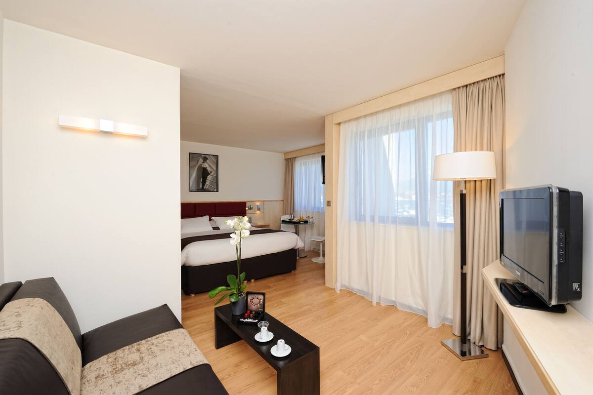 privilege, room, 1 double bed with sofa bed, harbour view | premium bedding, in-room safe, individually decorated, desk