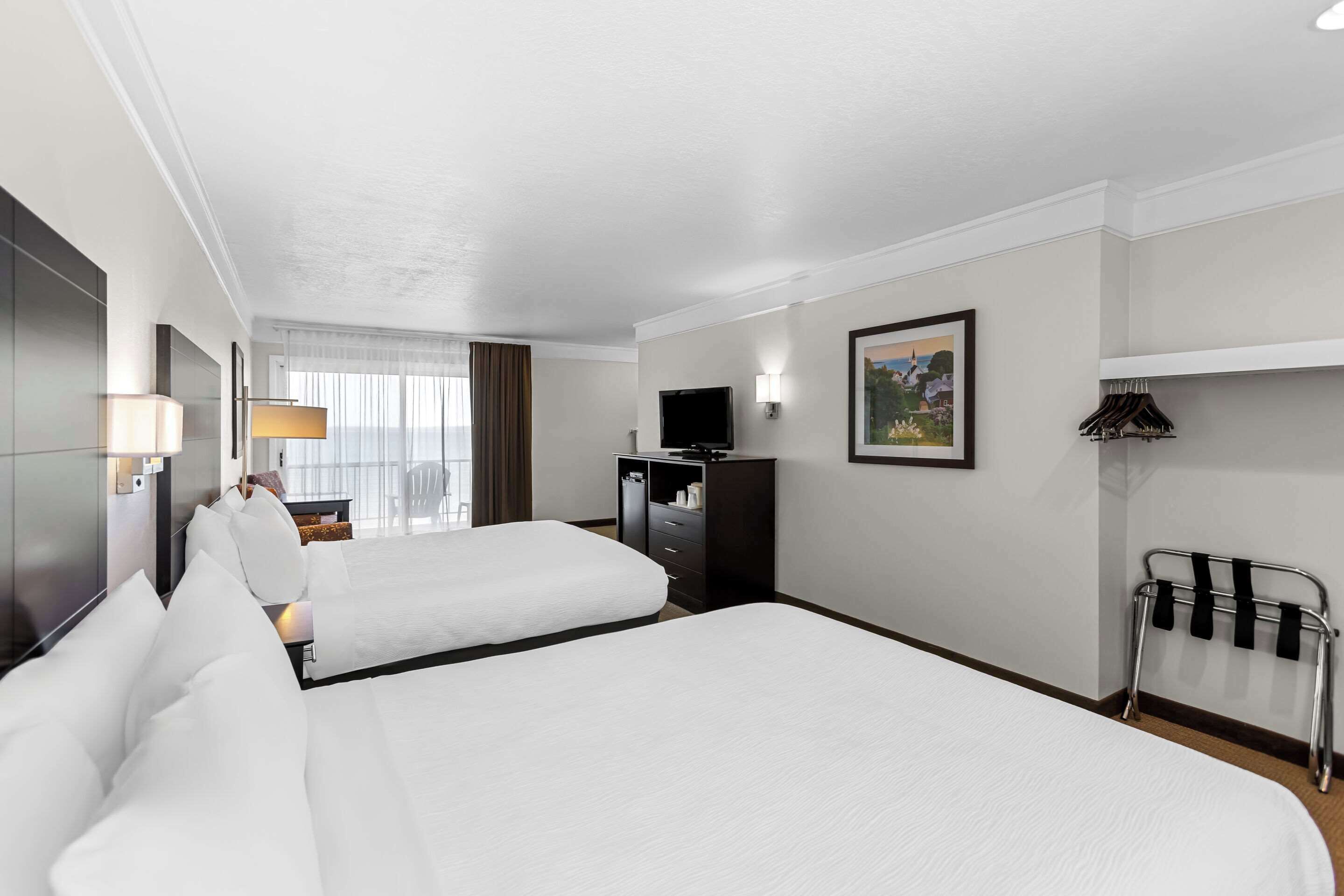 down duvets, select comfort beds, laptop workspace, blackout curtains