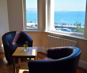 Double Room, Sea View | 1 bedroom, in-room safe, desk, iron/ironing board