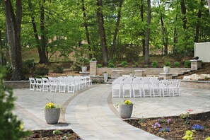 Outdoor wedding area