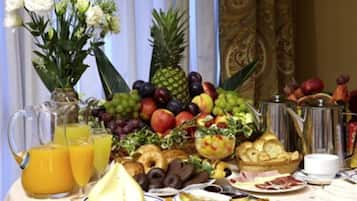 Daily buffet breakfast (EUR 10.45 per person)