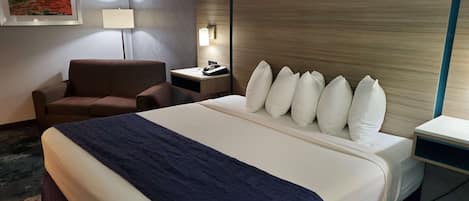 Pillowtop beds, laptop workspace, iron/ironing board, cribs (surcharge)