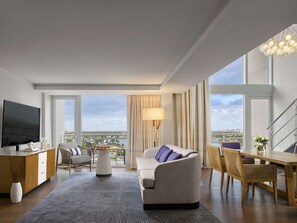 Suite, 1 King Bed (Water View, 2 Story, High Floor) | Living area