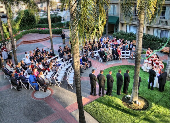 Outdoor wedding area