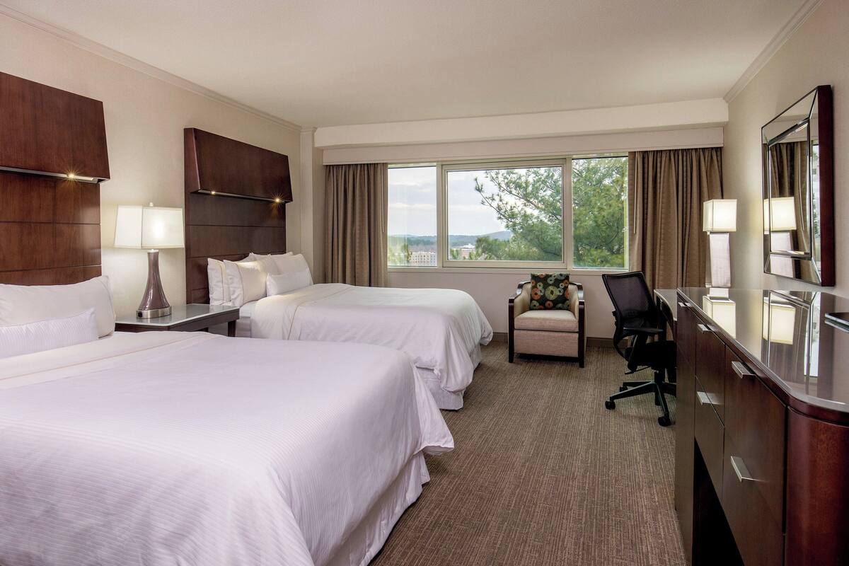 Premium bedding, pillow-top beds, in-room safe, desk