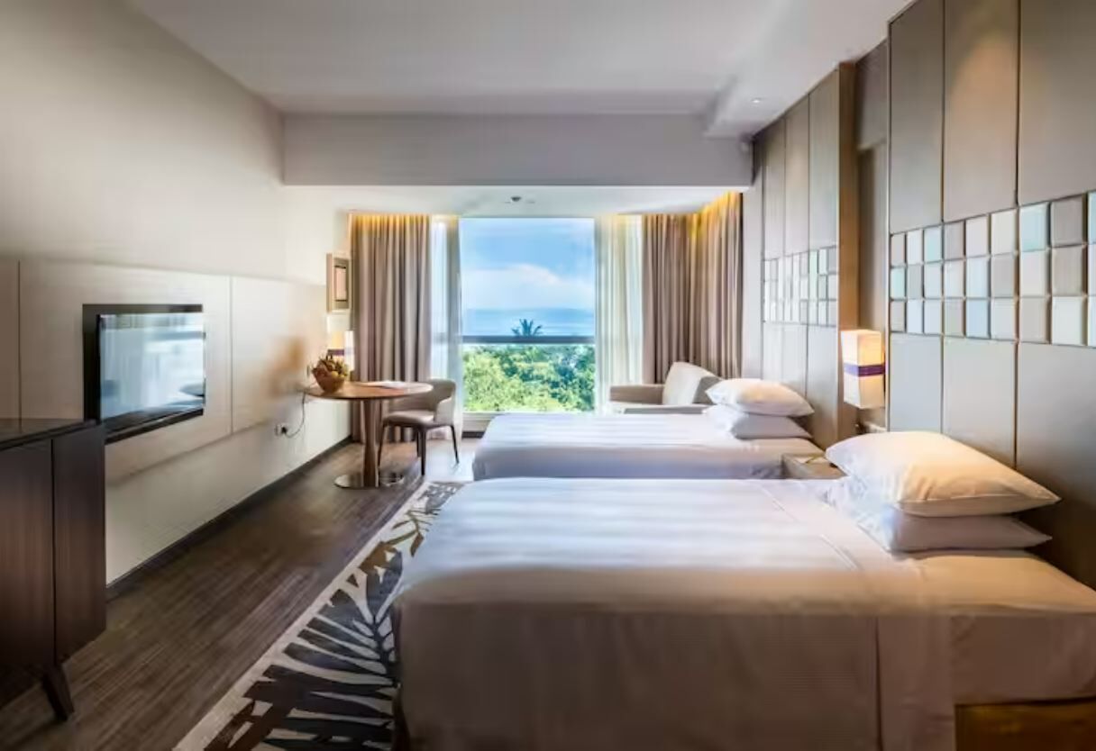 In-room safe, desk, laptop workspace, blackout drapes