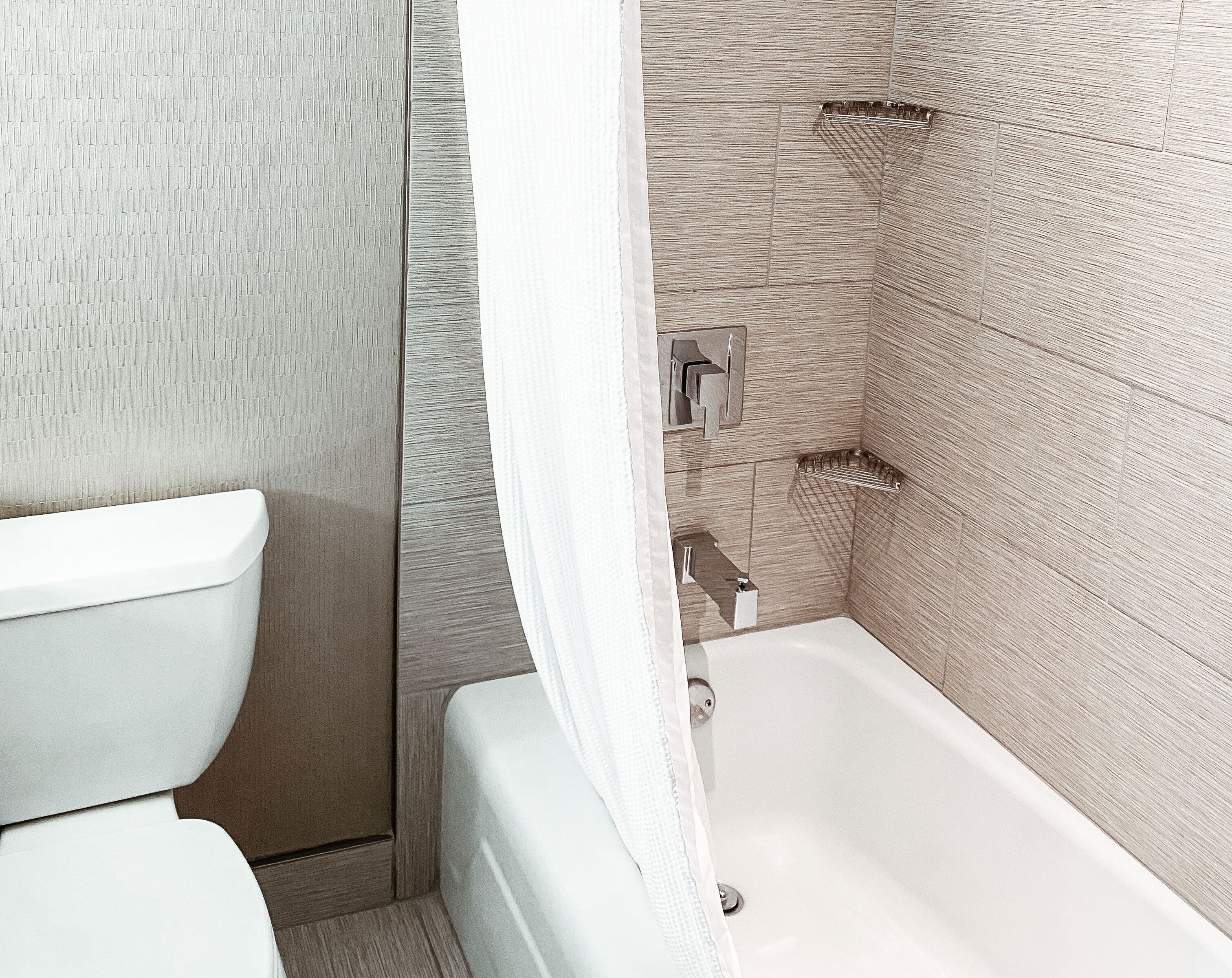 free toiletries, hair dryer, towels