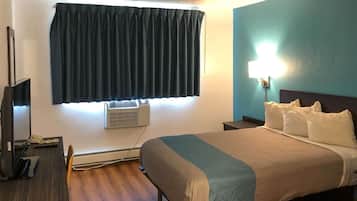 Desk, free WiFi, bed sheets