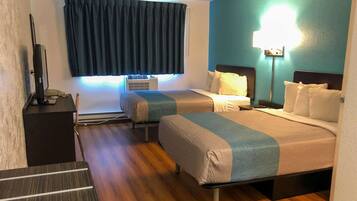 Desk, free WiFi, bed sheets