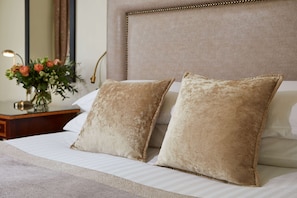 Premium bedding, down duvets, desk, blackout curtains