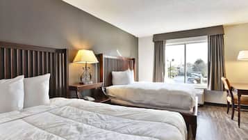 Deluxe Room, 2 Double Beds, Non Smoking | Frette Italian sheets, premium bedding, down comforters, pillowtop beds