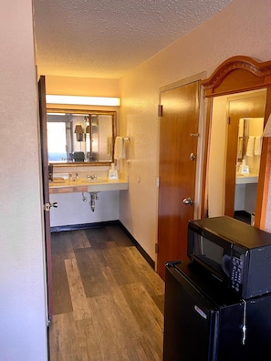 Free toiletries, hair dryer, towels