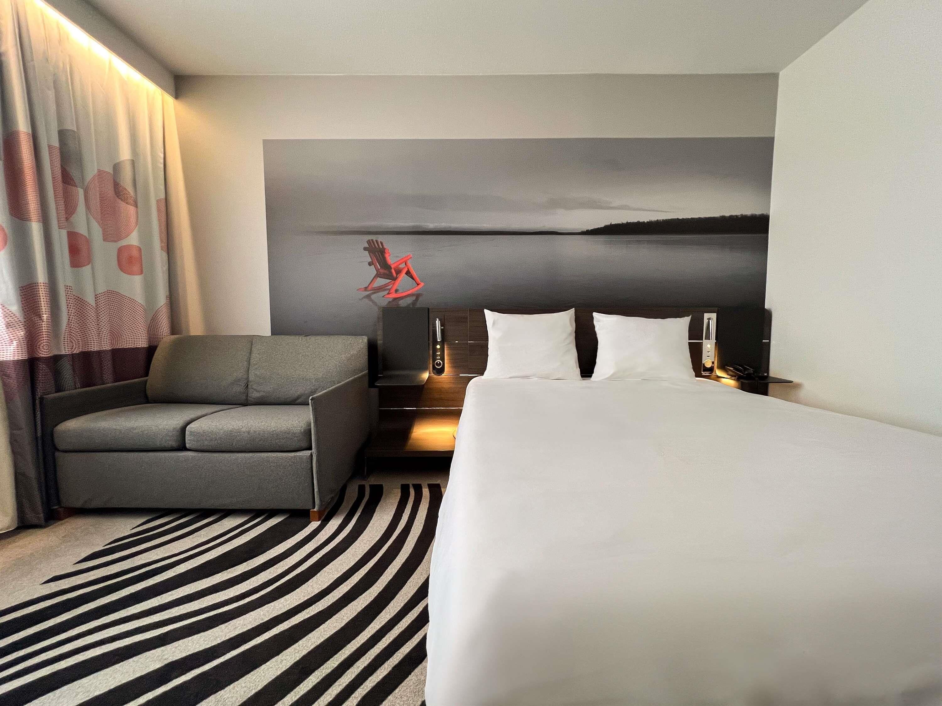 Premium bedding, memory-foam beds, free minibar, in-room safe