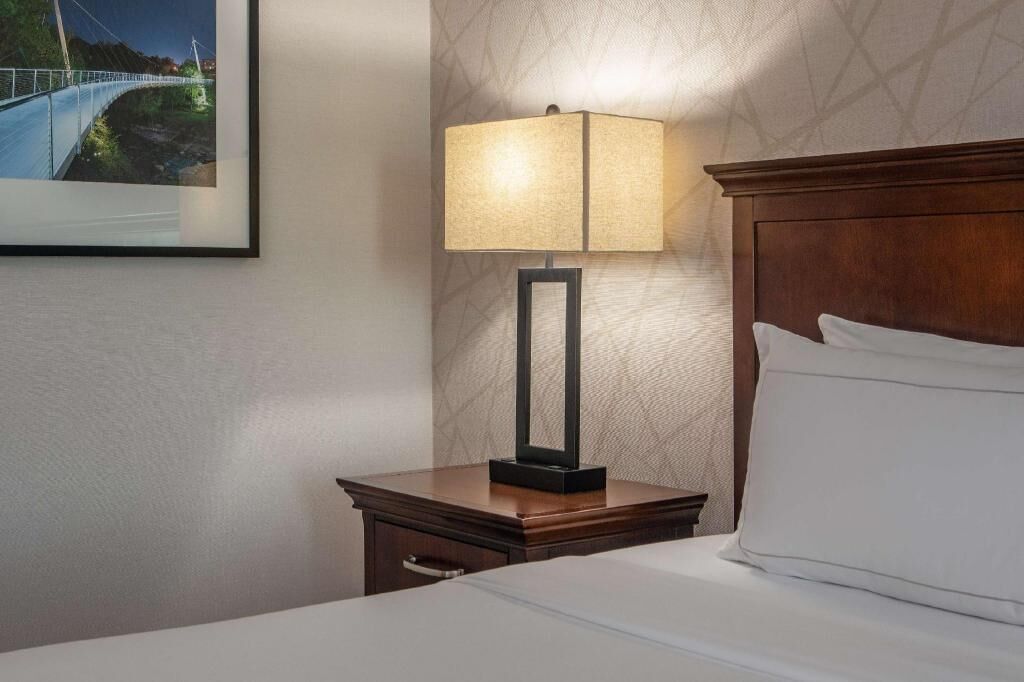 Premium bedding, down comforters, in-room safe, desk