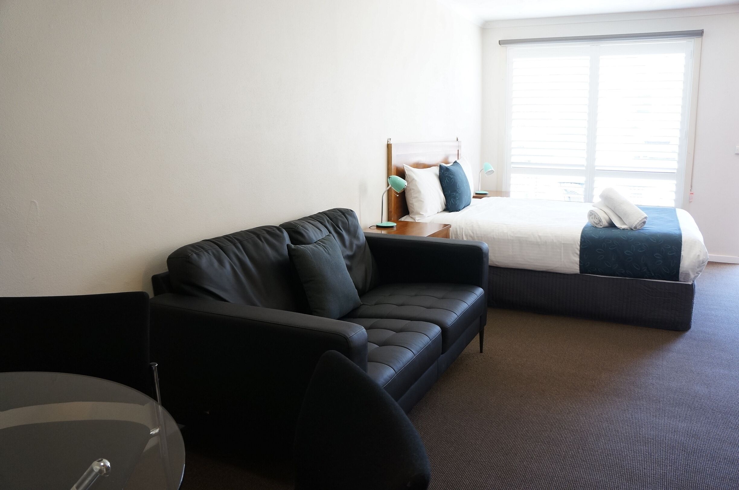 family suite | desk, laptop workspace, blackout curtains, iron/ironing board