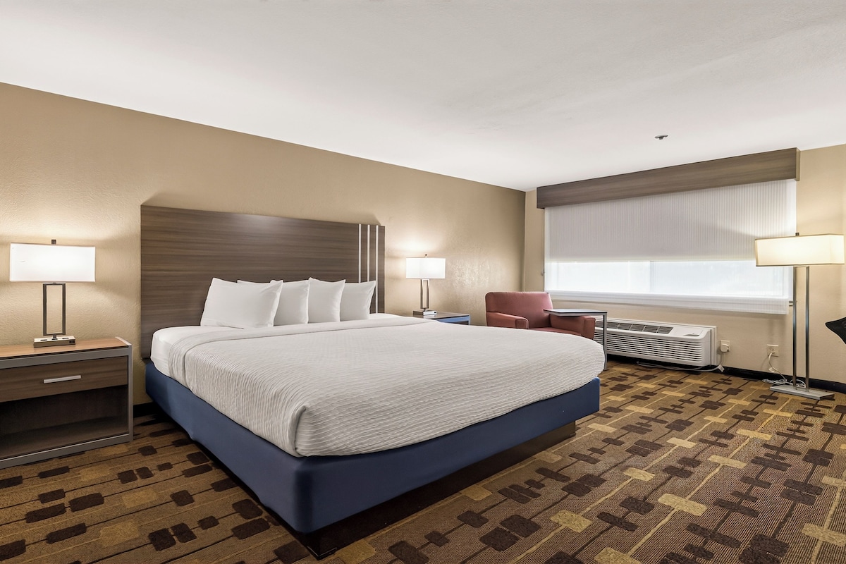 Blackout curtains, iron/ironing board, free WiFi, bed sheets