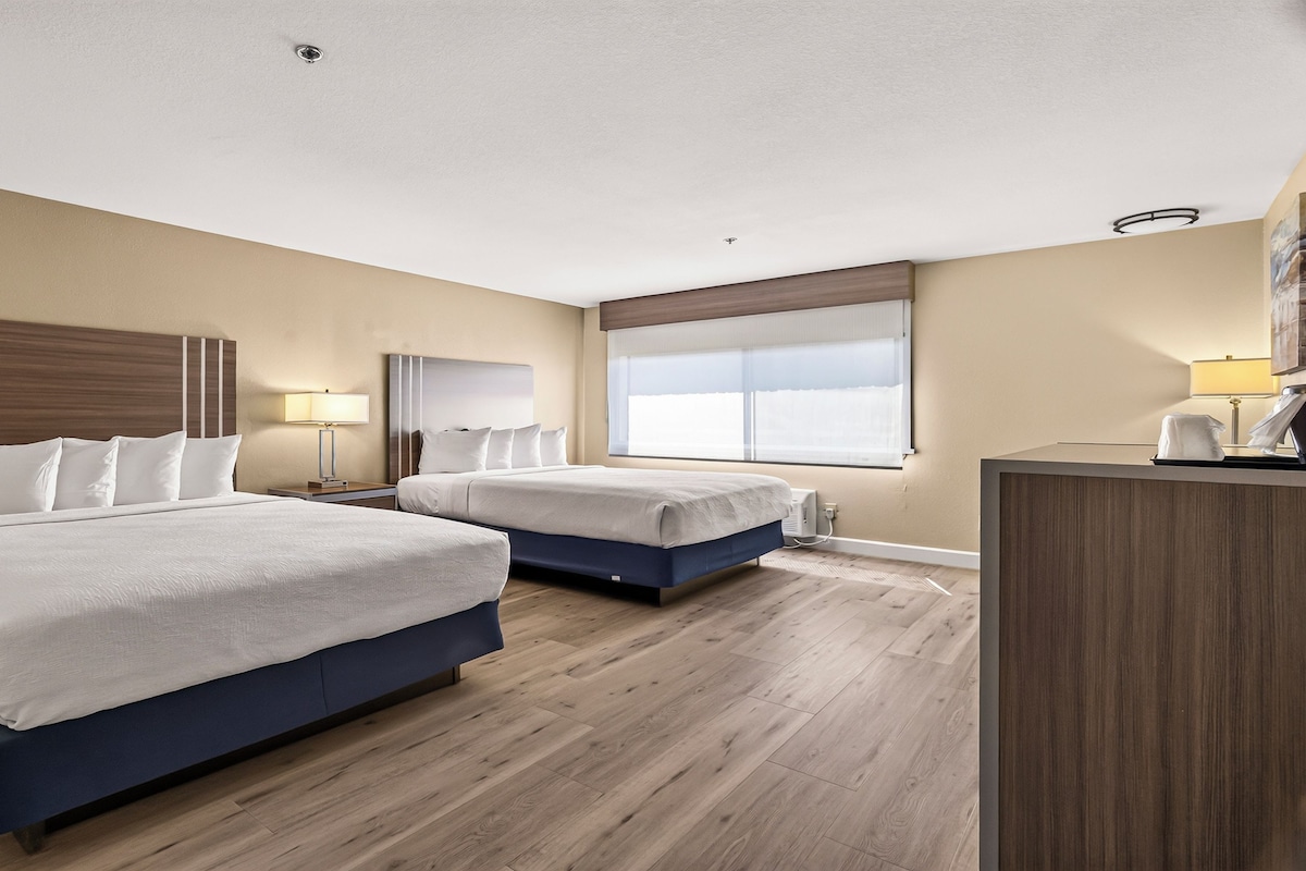 Blackout curtains, iron/ironing board, free WiFi, bed sheets