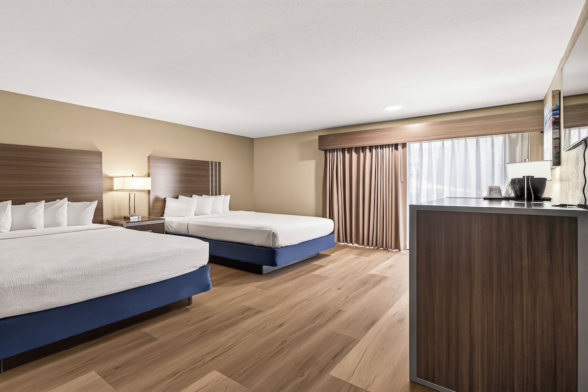 Blackout curtains, iron/ironing board, free WiFi, bed sheets