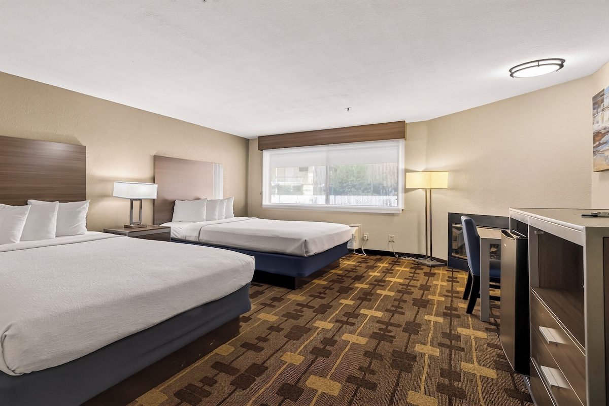 Blackout curtains, iron/ironing board, free WiFi, bed sheets