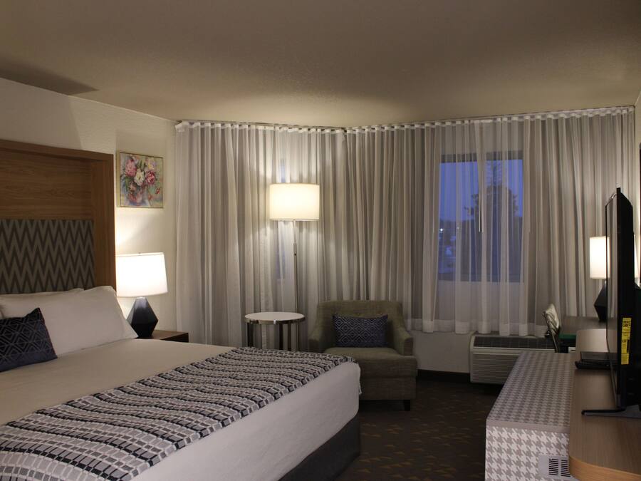 Suíte júnior, 1 cama King, para não fumantes | Escrivaninha, ferros/tábuas de passar roupa, berços grátis