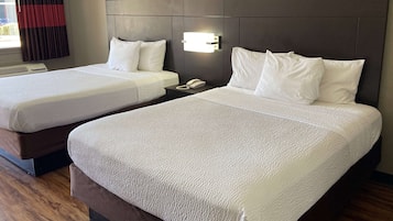 Standard Room, 2 Queen Beds | Iron/ironing board, free WiFi, bed sheets