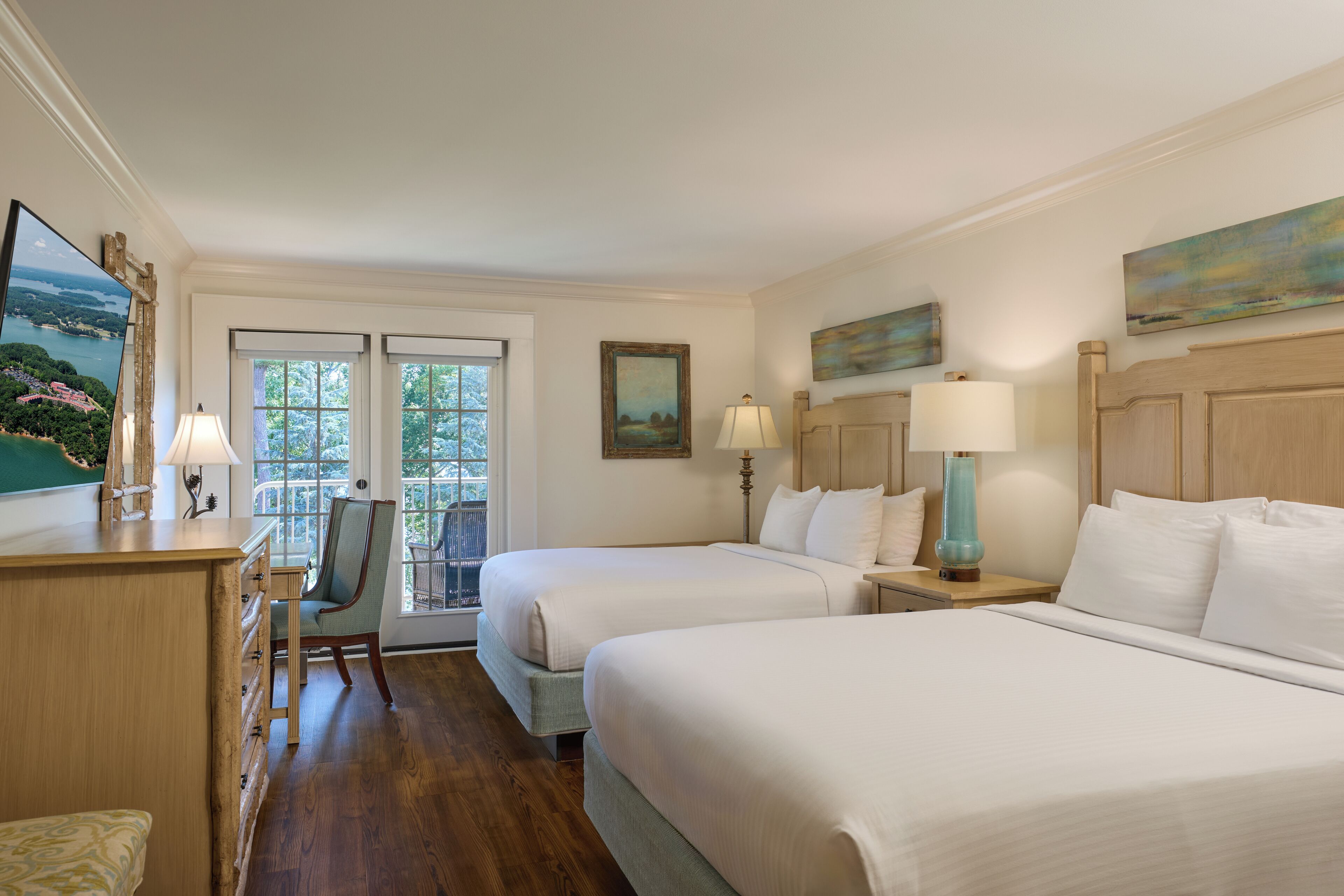 Room, 2 Queen Beds | Pillowtop beds, individually furnished, laptop workspace