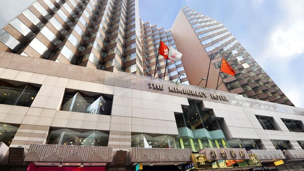 A modern hotel building with a prominent sign reading "The Kimberley Hotel". - The Kimberley Hotel (Kowloon)