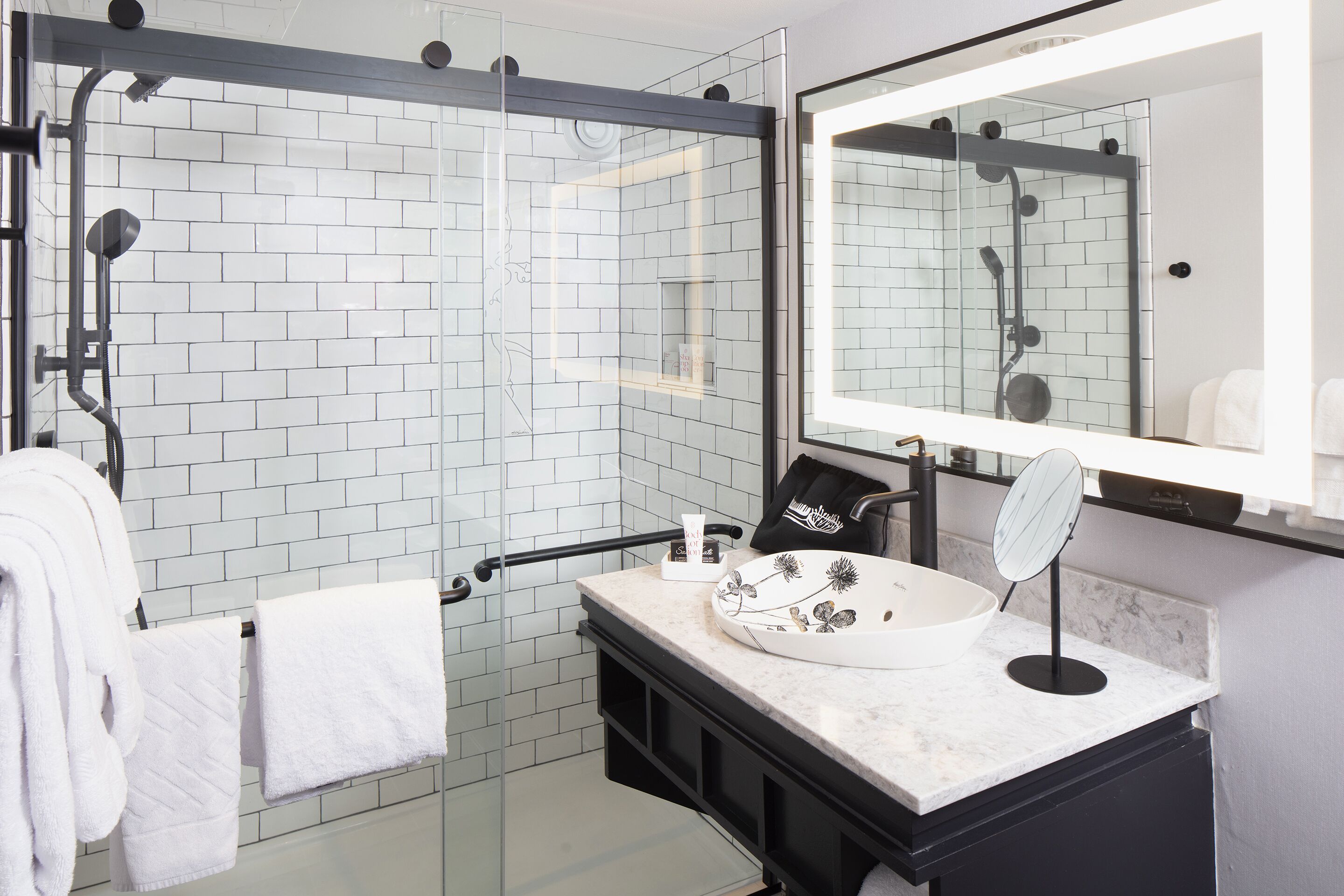 studio, 1 king bed | bathroom | hair dryer, bathrobes, towels, soap