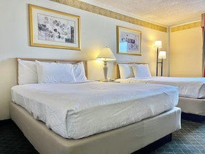 Standard Room, 2 Queen Beds, Non Smoking | Desk, blackout curtains, iron/ironing board, free WiFi