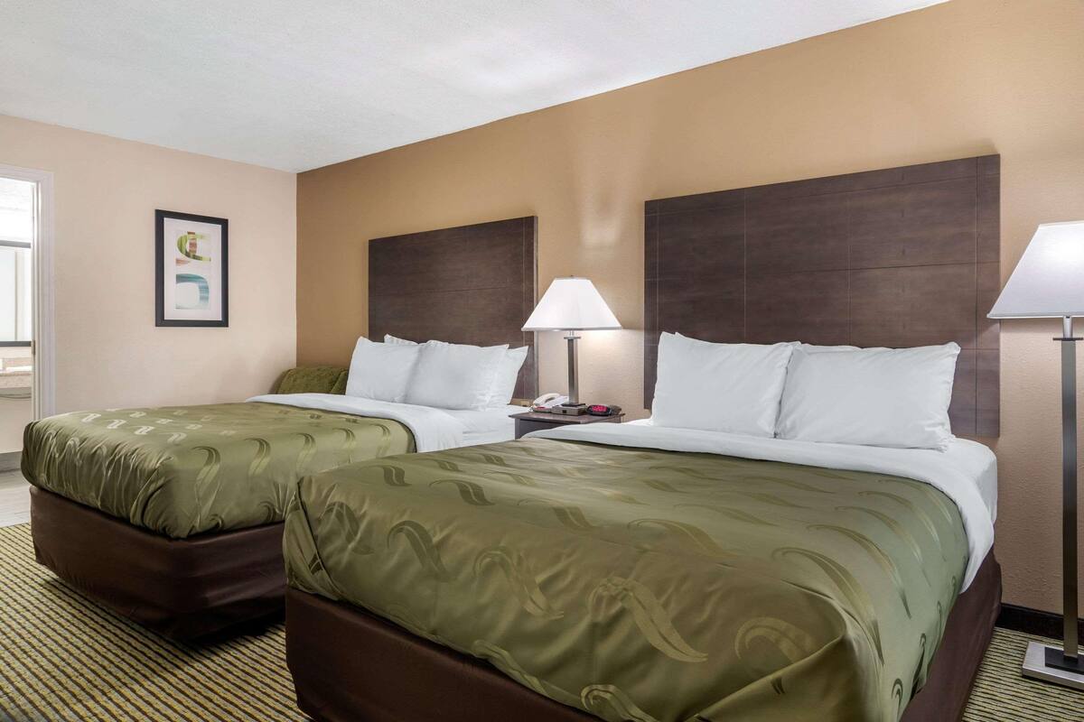 Premium bedding, desk, soundproofing, iron/ironing board
