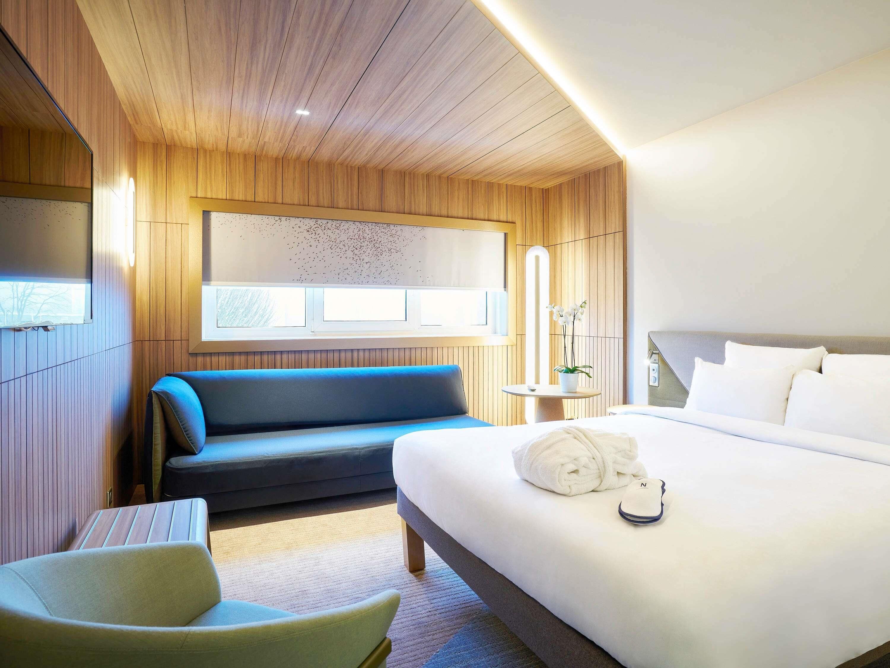 Pillow-top beds, in-room safe, blackout curtains, soundproofing