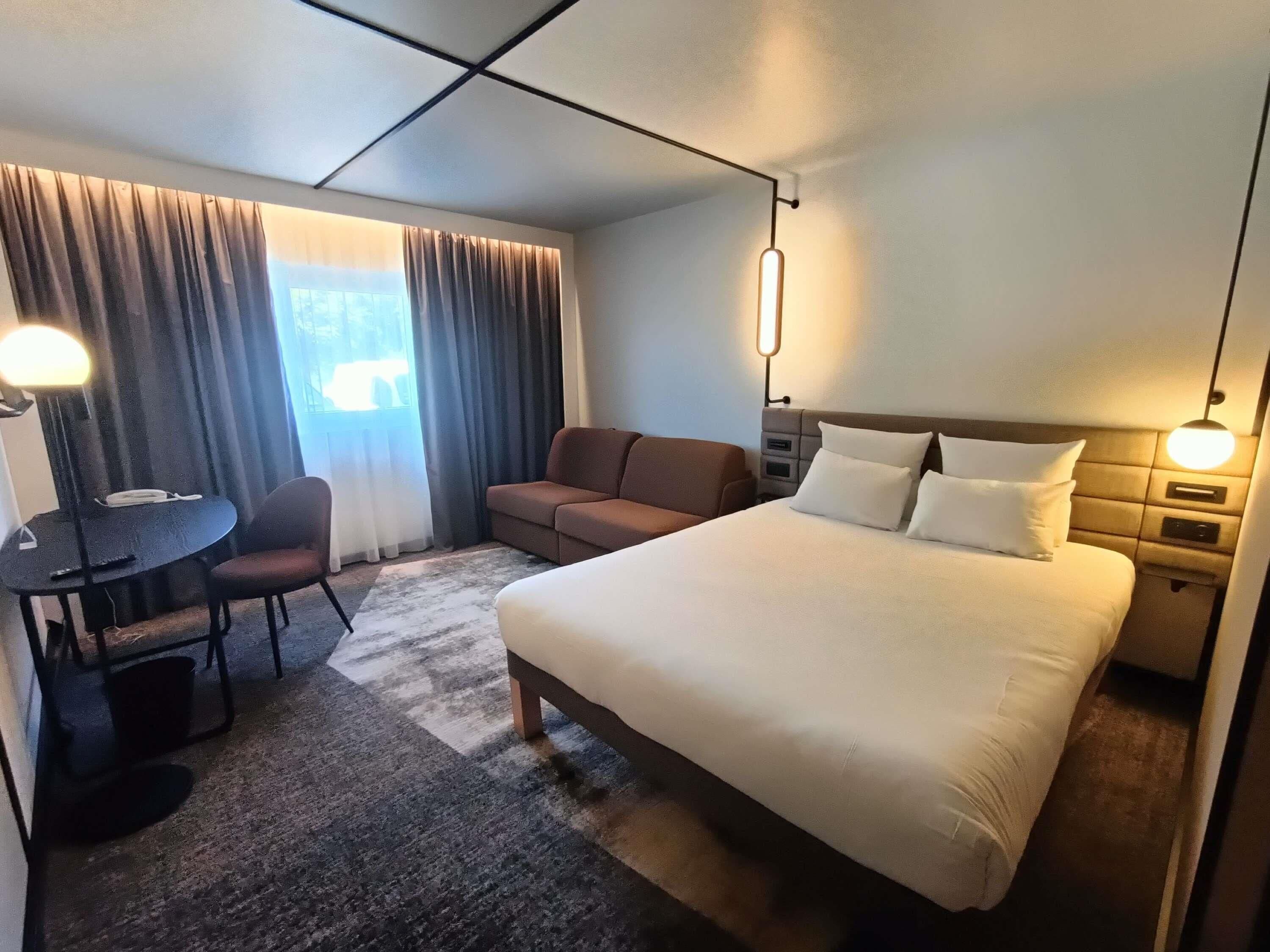 Pillow-top beds, in-room safe, blackout curtains, soundproofing